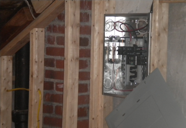 updated electrical work for attic space